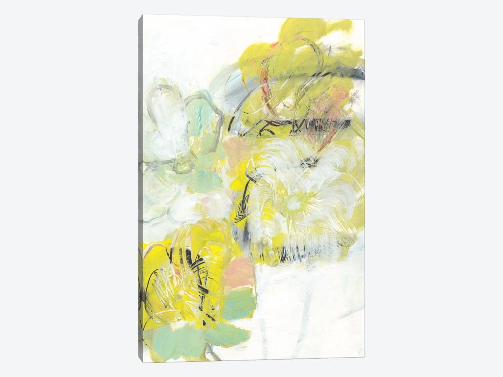 Yellow Floral Abstract I by Jodi Fuchs 1-piece Canvas Wall Art