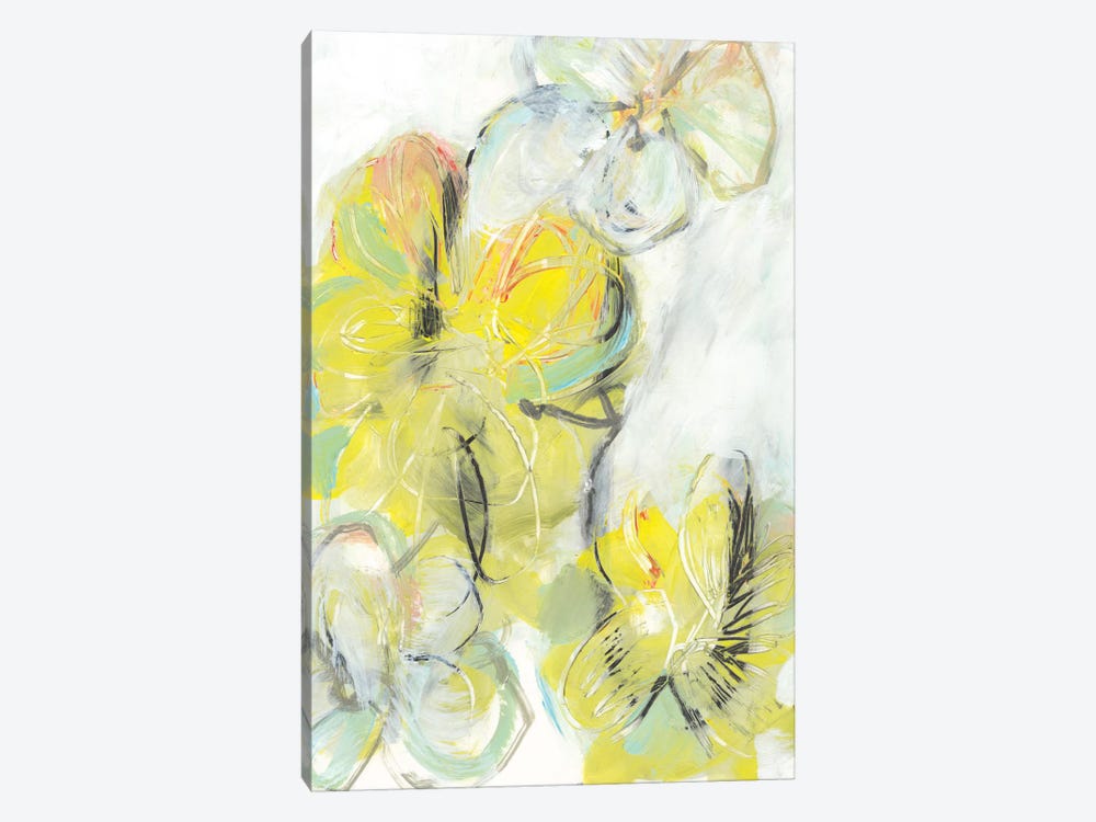 Yellow Floral Abstract II by Jodi Fuchs 1-piece Canvas Art