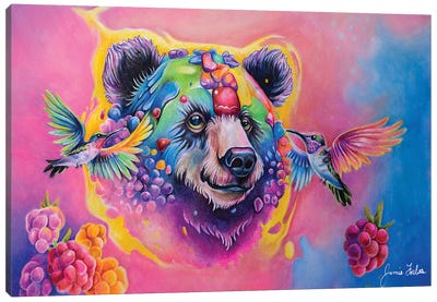 Mountain Life Canvas Art Print - Psychedelic Animals
