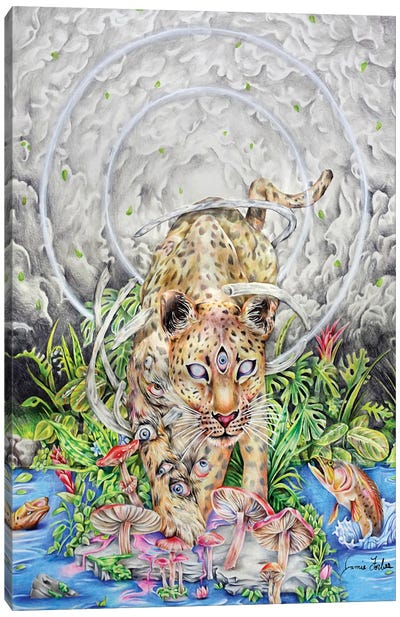 Nice Kitty Canvas Art Print - Psychedelic Animals