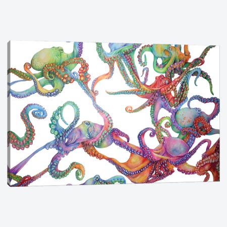 Octopus Canvas Print #JFX13} by Jamie Forbes Art Print