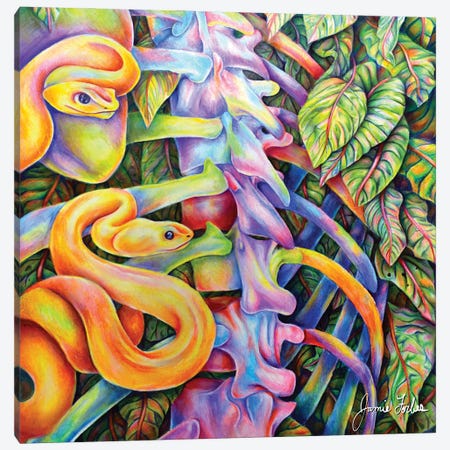 Snake Canvas Print #JFX16} by Jamie Forbes Canvas Artwork