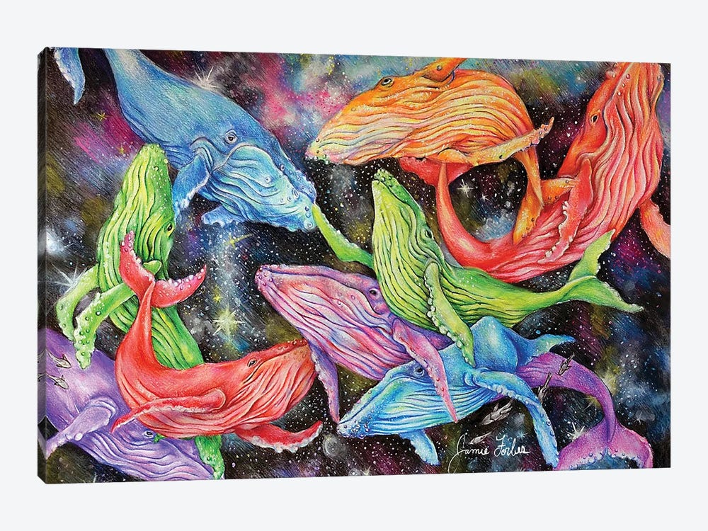 Space Whale by Jamie Forbes 1-piece Canvas Print