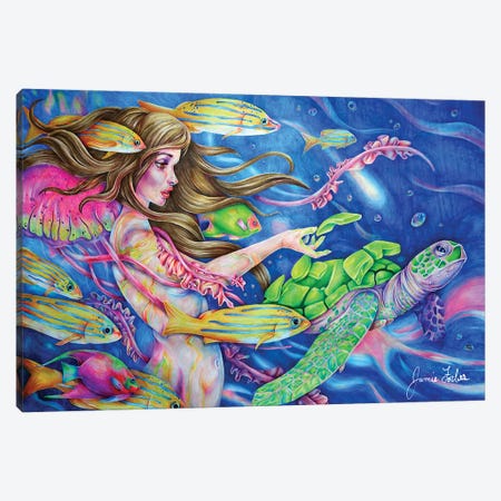 Underwater Canvas Print #JFX21} by Jamie Forbes Canvas Wall Art