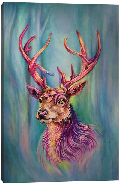 Deer George Canvas Art Print - Psychedelic Animals