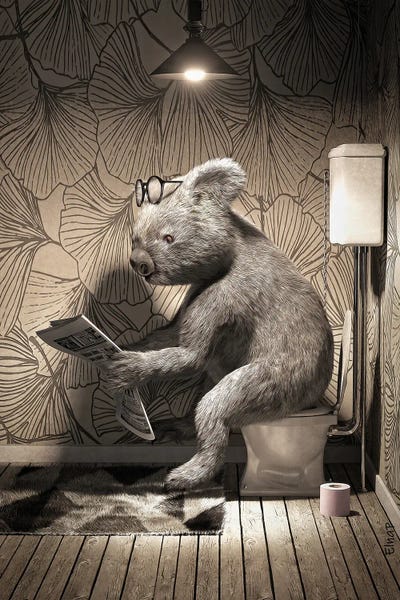 Koalas: Koala On The Toilet by Jauffrey Philippe