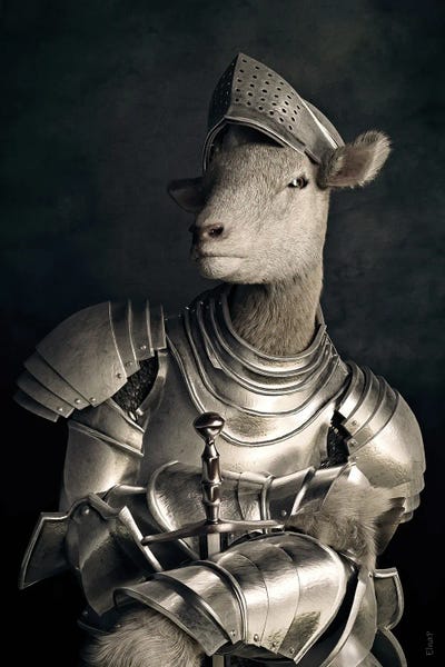Sheep: Vintage Renaissance Lamb Portrait by Jauffrey Philippe