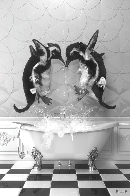 Penguins In The Bath