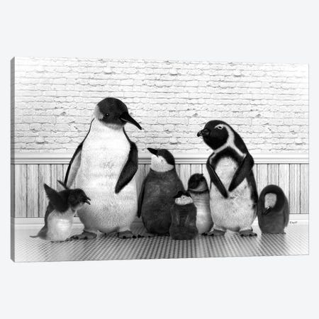 Penguin Family Canvas Print #JFY4} by Jauffrey Philippe Canvas Art