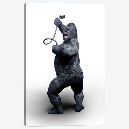 Gorilla Takes A Shower Canvas Print #JFY63} by Jauffrey Philippe Canvas Print