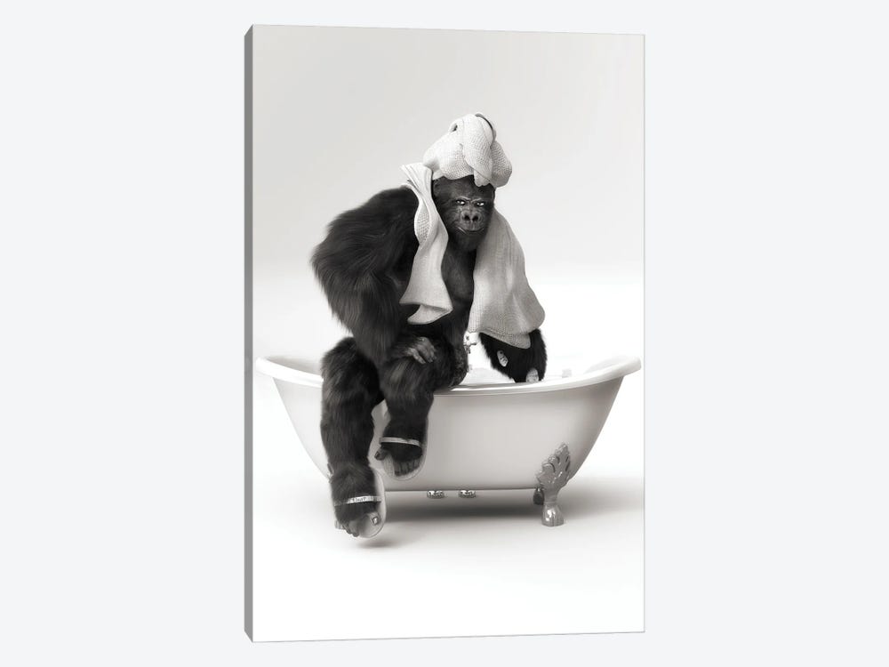 Gorilla In The Bath by Jauffrey Philippe 1-piece Art Print