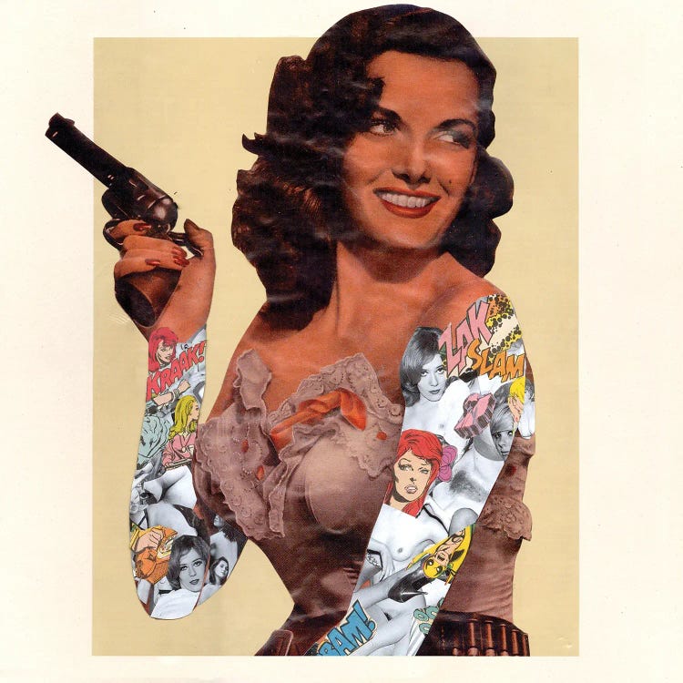 Jane Russell Tattooed by Jon Garbet wall art