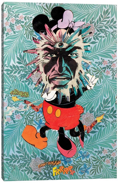 Never Mind You Bollock Canvas Art Print - Mickey Mouse