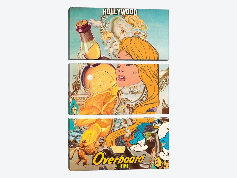 Hollywood Overboard In Time by Jon Garbet 3-piece Canvas Print