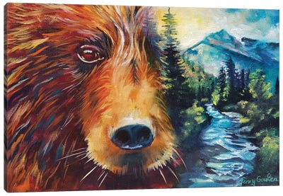 My Kingdom Canvas Art Print - Brown Bear Art