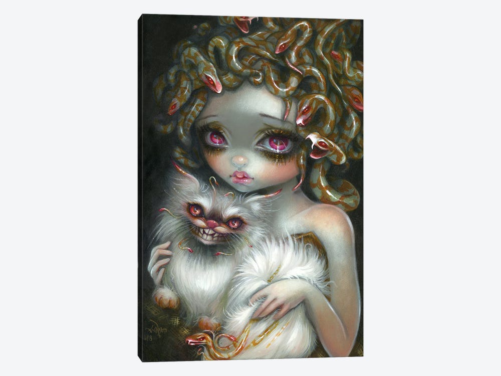 Medusa And Her Cat by Jasmine Becket-Griffith 1-piece Canvas Print