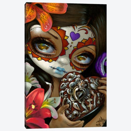 Milagros Corazon Canvas Print #JGF109} by Jasmine Becket-Griffith Canvas Wall Art