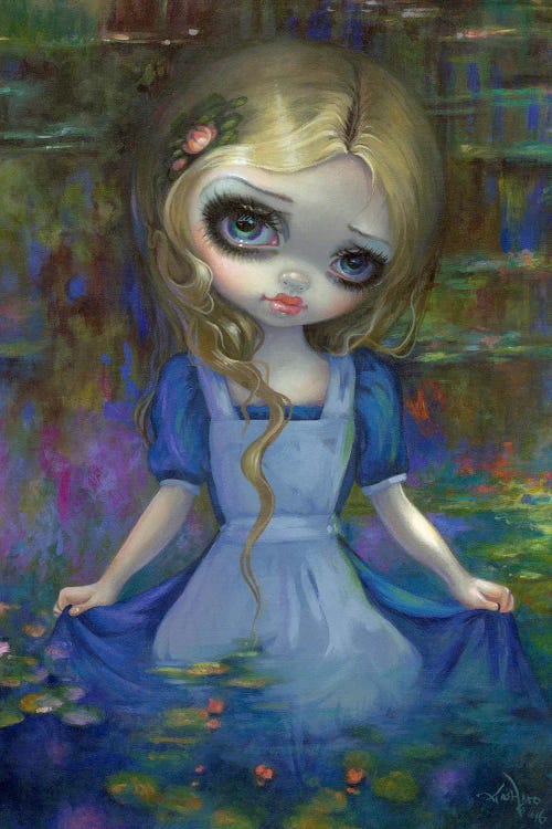 Alice In Monets Waterlilies by Jasmine Becket-Griffith wall art