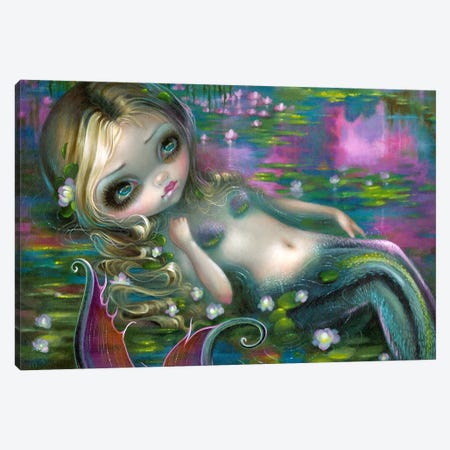 Monet Mermaid Canvas Print #JGF112} by Jasmine Becket-Griffith Art Print