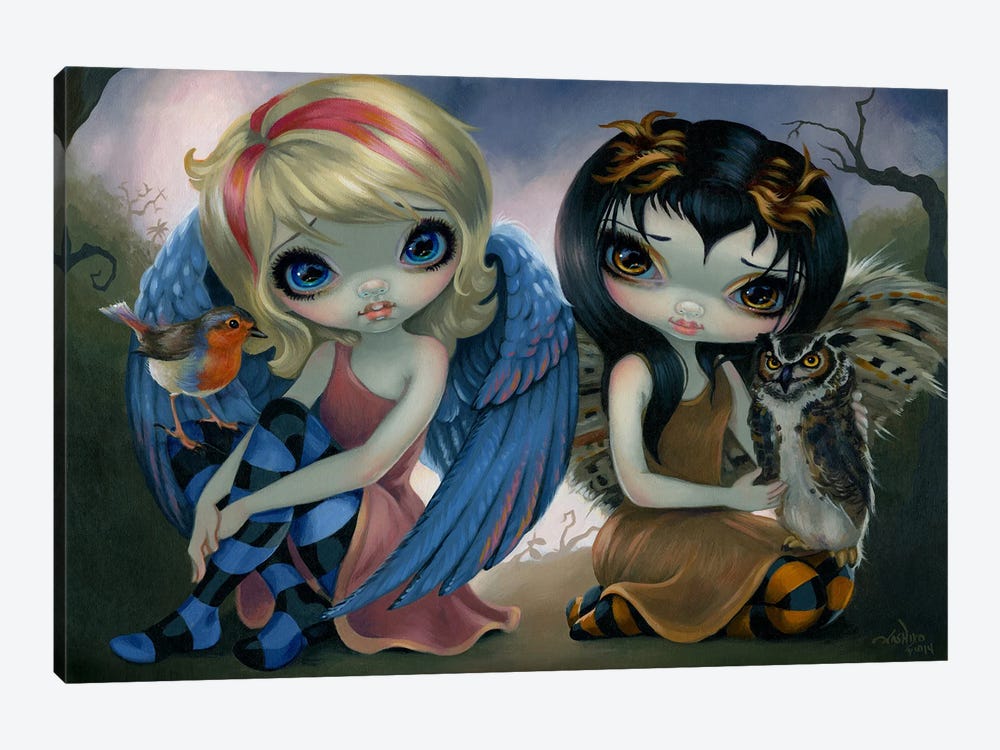 Owlyn And Robyn by Jasmine Becket-Griffith 1-piece Canvas Artwork