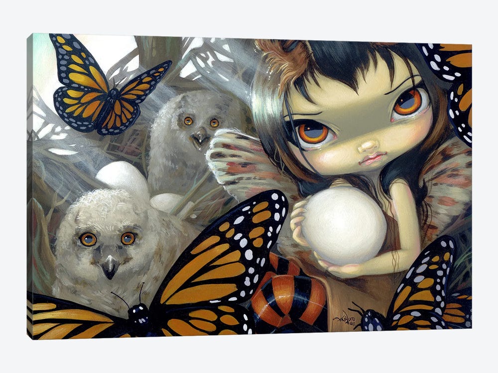 Owlyn In The Nest by Jasmine Becket-Griffith 1-piece Canvas Art Print