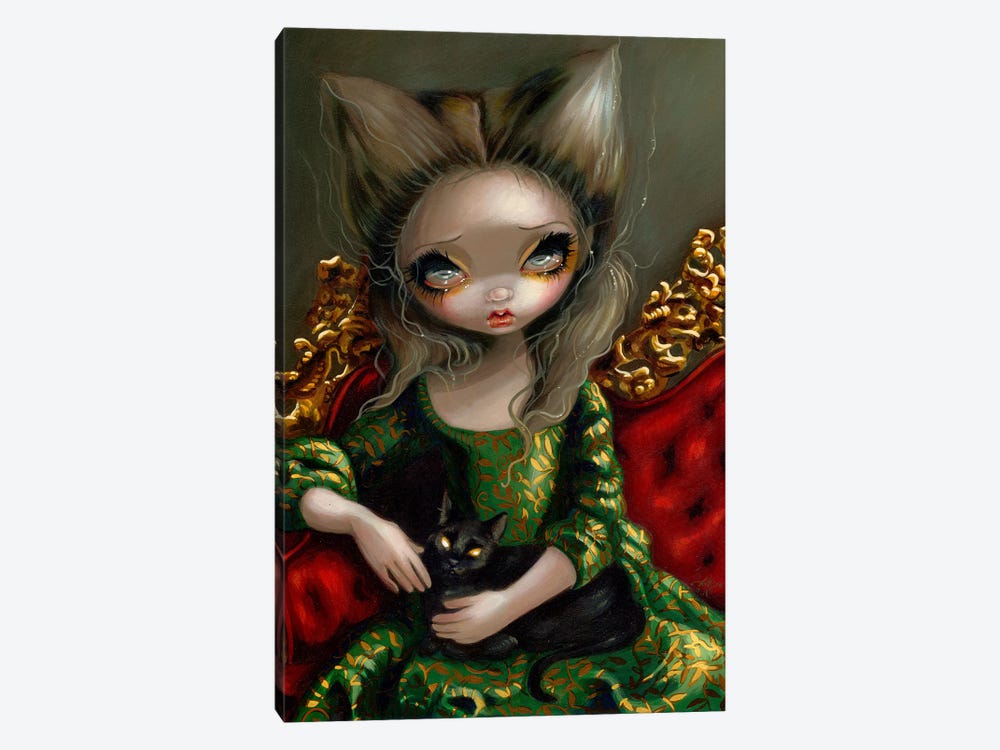 Princess With A Black Cat by Jasmine Becket-Griffith 1-piece Canvas Wall Art