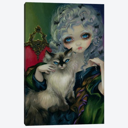 Princess With A Ragdoll Cat Canvas Print #JGF125} by Jasmine Becket-Griffith Canvas Print