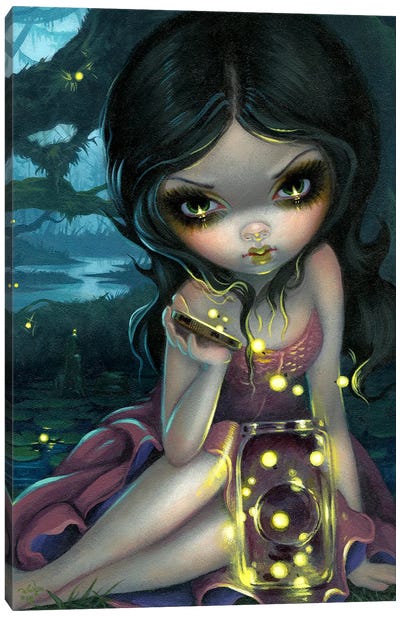 Releasing Fireflies Canvas Art Print - Jasmine Becket-Griffith