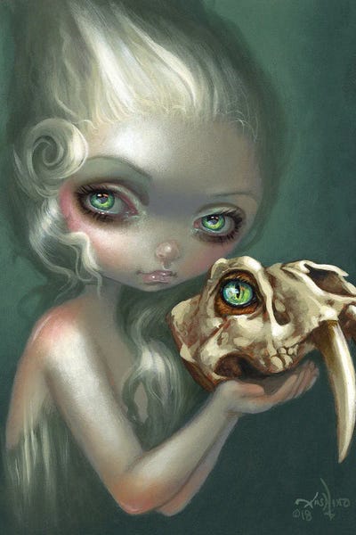 Resurrected Saber Toothed Cat by Jasmine Becket-Griffith framed canvas print