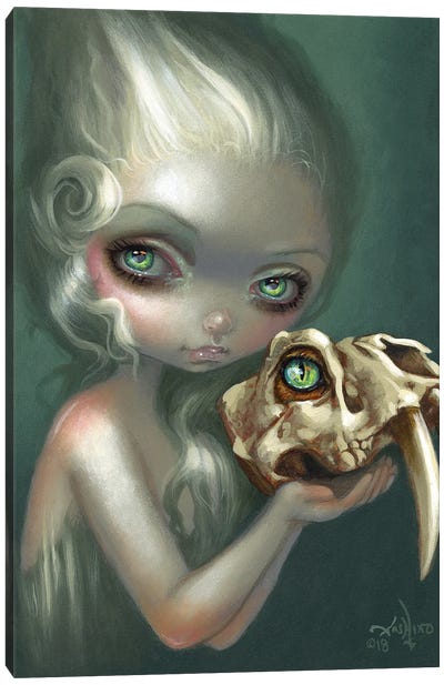 Resurrected Saber Toothed Cat Canvas Art Print - Jasmine Becket-Griffith