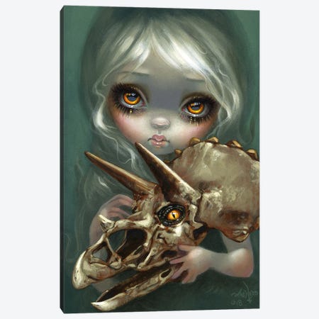 Resurrected Triceratops Canvas Print #JGF129} by Jasmine Becket-Griffith Canvas Artwork