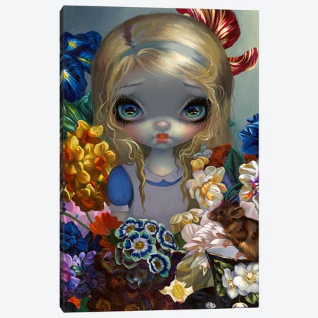 Alice With The Dormouse Canvas Print #JGF12} by Jasmine Becket-Griffith Canvas Art