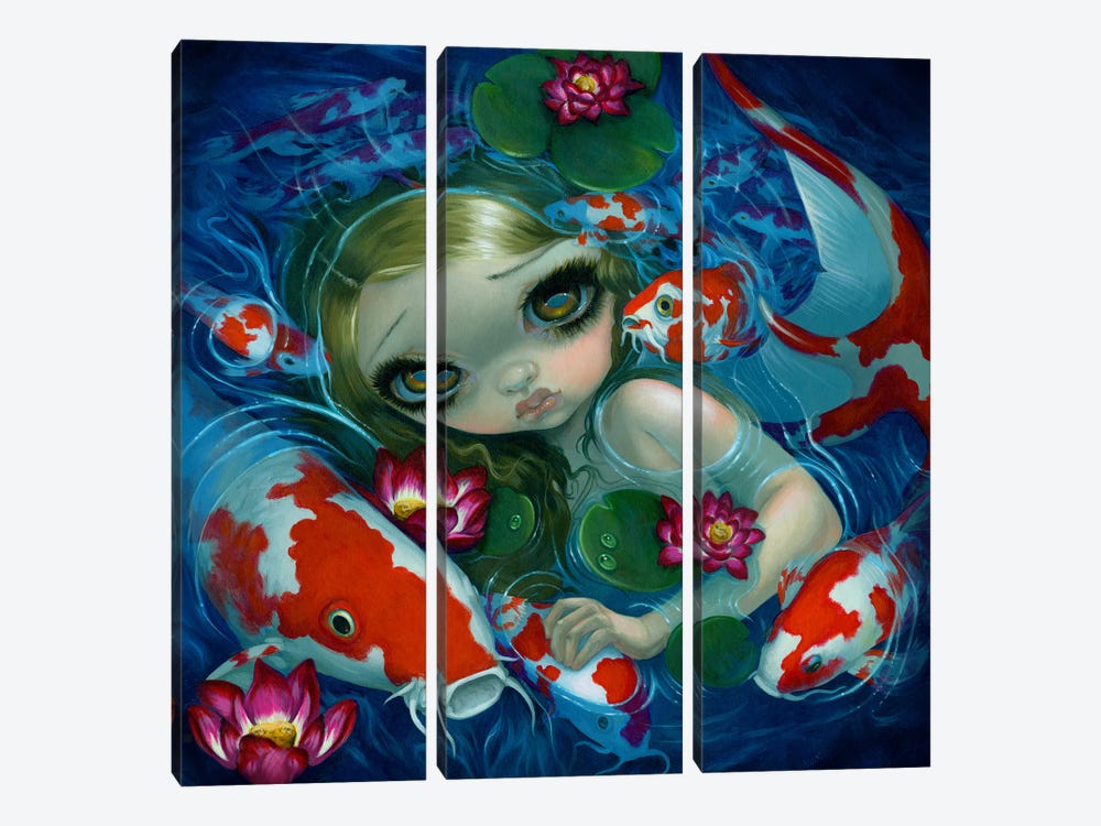 Swimming With Koi by Jasmine Becket-Griffith 3-piece Canvas Art