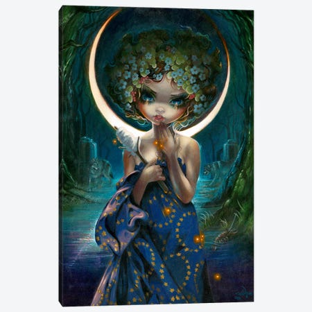 The Moon Canvas Print #JGF151} by Jasmine Becket-Griffith Art Print