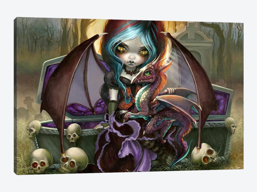 Vampire Dragonling by Jasmine Becket-Griffith 1-piece Canvas Art