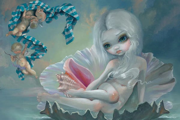 Birth Of Venus: Venus With Cherubs by Jasmine Becket-Griffith