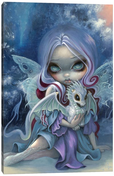 Wintry Dragonling Canvas Art Print - Jasmine Becket-Griffith