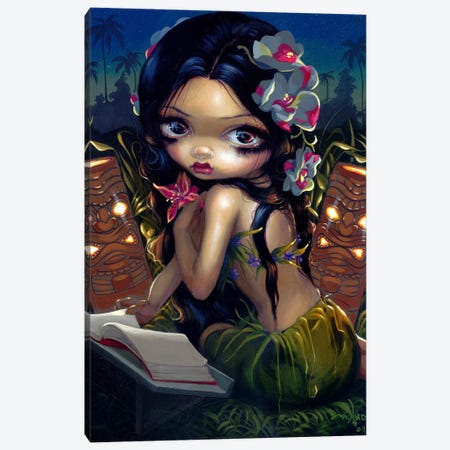 Amara And The Book Canvas Print #JGF17} by Jasmine Becket-Griffith Canvas Art Print