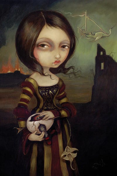 Jasmine Becket-Griffith: Lady With A Bosch Egg by Jasmine Becket-Griffith