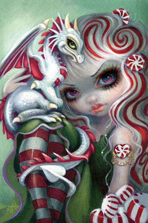 Peppermint Dragonling by Jasmine Becket-Griffith wall art