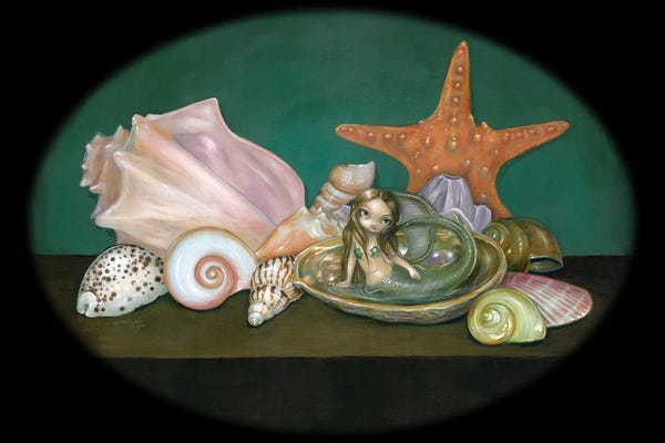 Sea Shells: Still Life With A Mermaid by Jasmine Becket-Griffith