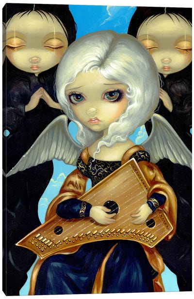 Angel With A Psaltery Canvas Art Print - Jasmine Becket-Griffith