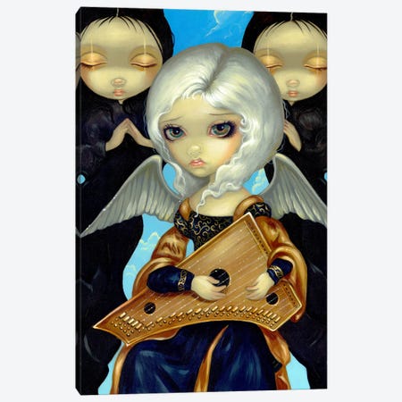 Angel With A Psaltery Canvas Print #JGF21} by Jasmine Becket-Griffith Canvas Art Print