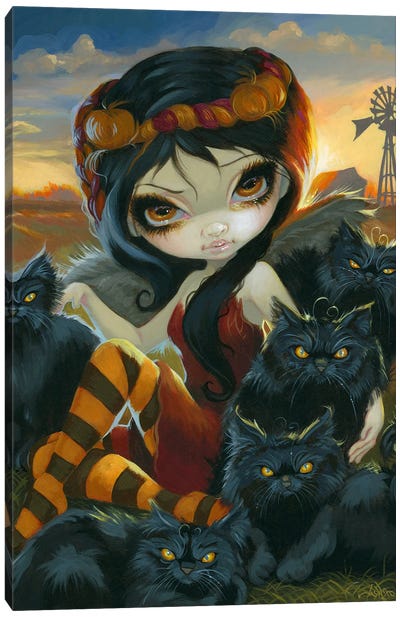 Autumn Kitties Canvas Art Print - Jasmine Becket-Griffith