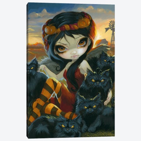 Autumn Kitties Canvas Print #JGF26} by Jasmine Becket-Griffith Canvas Art