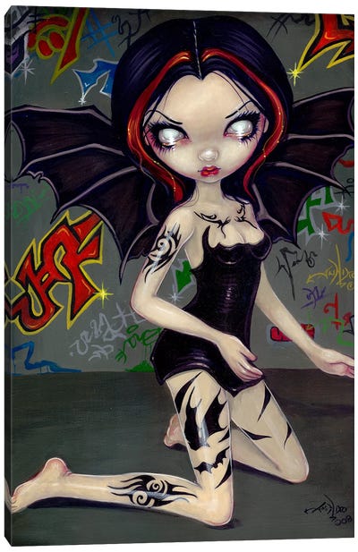 Bat Tattoos Canvas Art Print - Jasmine Becket-Griffith