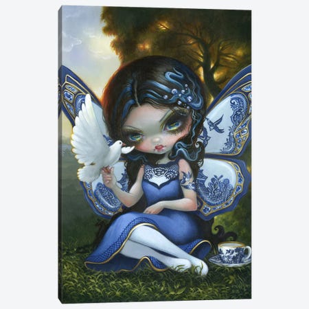 Blue Willow Fairy Canvas Print #JGF35} by Jasmine Becket-Griffith Canvas Print