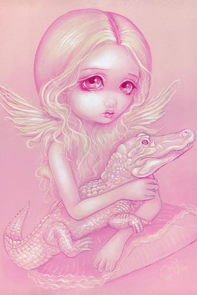 Alligators & Crocodiles: Albino Alligator Angel by Jasmine Becket-Griffith
