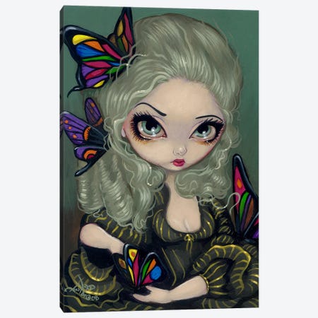 Butterflies In My Hair Canvas Print #JGF41} by Jasmine Becket-Griffith Canvas Art Print