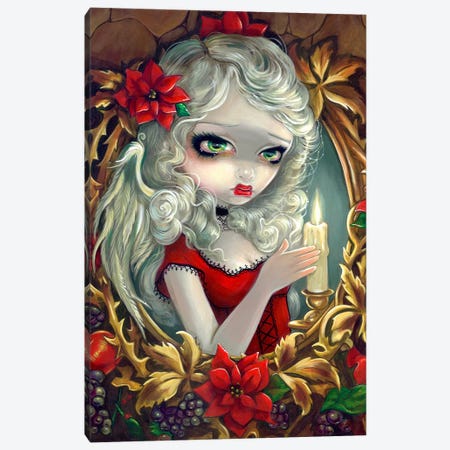 Christmas Candle Canvas Print #JGF42} by Jasmine Becket-Griffith Canvas Art Print